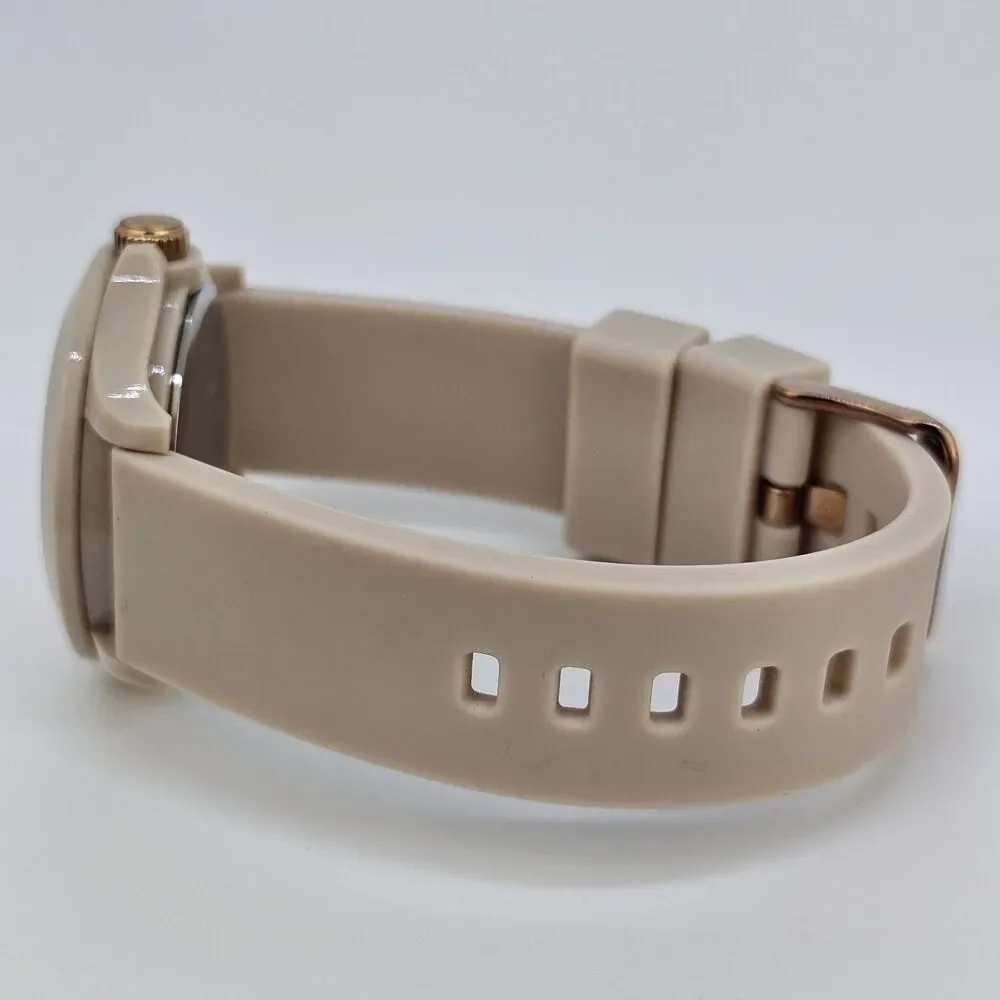 Sketchers Women's‎ Watch 40MM Beige Dial Beige Plastic Bands New Battery